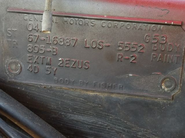 1967 RED ORIGINAL GM PAINT Chevrolet Impala Coupe