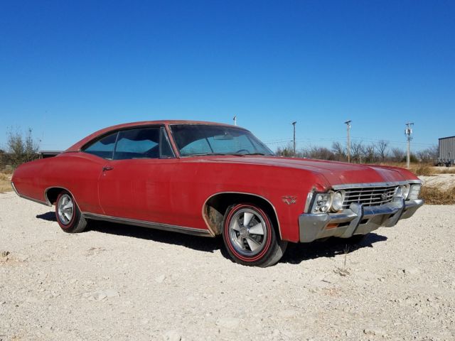1967 RED ORIGINAL GM PAINT Chevrolet Impala Coupe