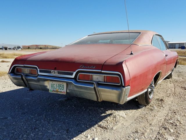 1967 RED ORIGINAL GM PAINT Chevrolet Impala Coupe