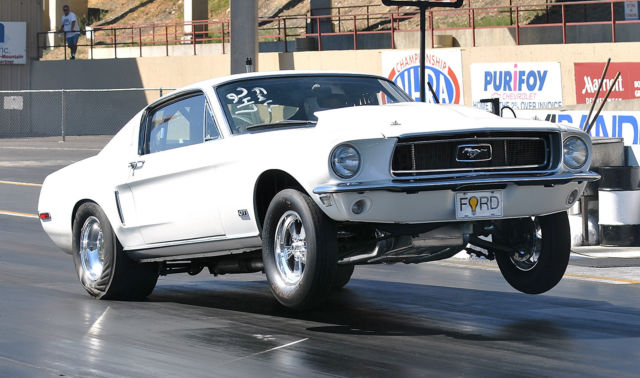 1968 White Ford Mustang Fastback