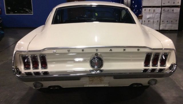 1968 White Ford Mustang Fastback