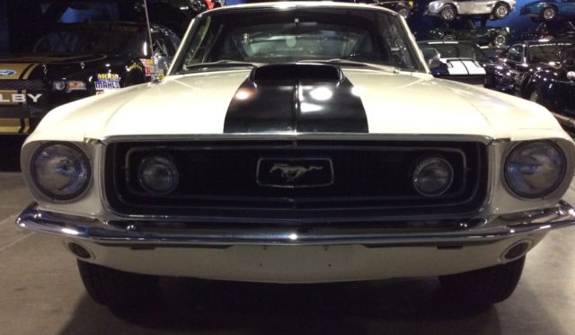 1968 White Ford Mustang Fastback