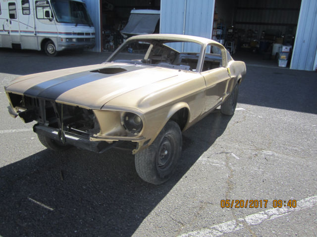 1968 Gold Ford Mustang Fastback