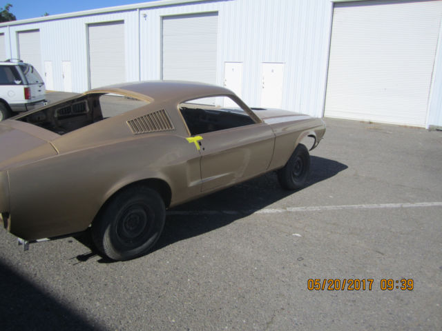 1968 Gold Ford Mustang Fastback