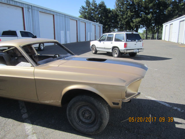 1968 Gold Ford Mustang Fastback
