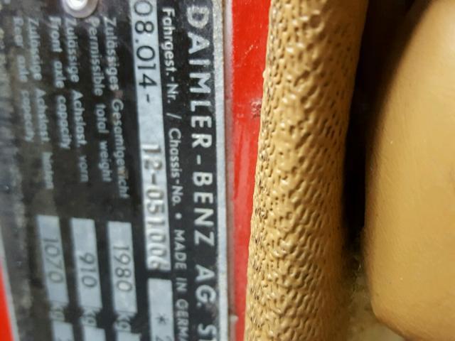 1968 Red Mercedes-Benz S-Class Sedan