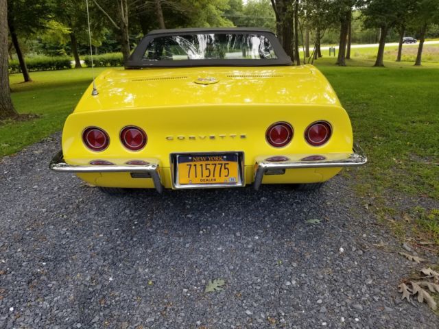 1968 Yellow Chevrolet Corvette Convertible