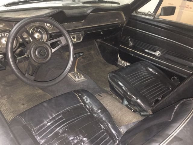 1968 White Ford Mustang Fastback