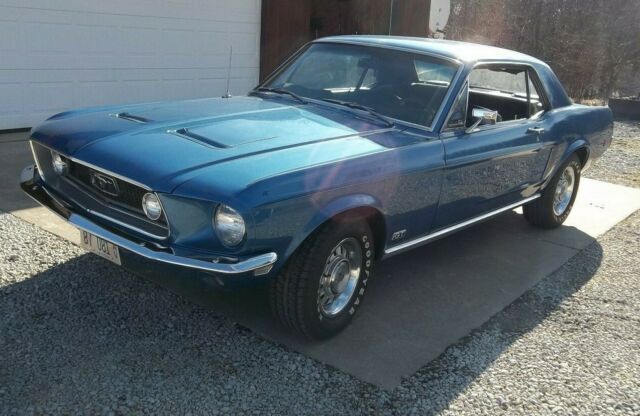 1968 acopoco blue Ford Mustang Coupe