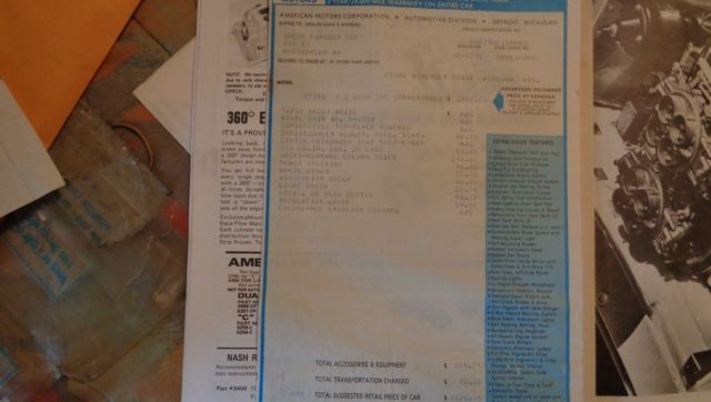 1968 White AMC Other Convertible