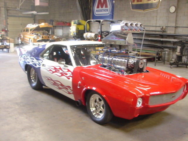 1968 RED WHITE BLUE AMC AMX Coupe