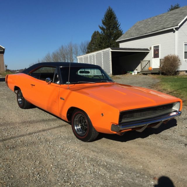 1968 Tiger Orange Dodge Charger Coupe
