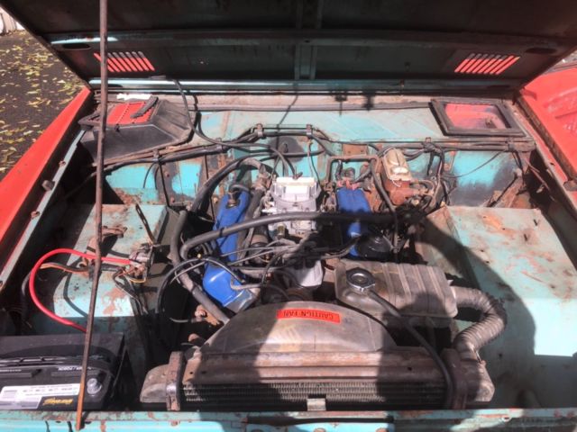 1968 Red Ford Bronco Half cab