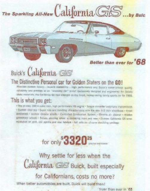 1968 Brown Buick GS California Coupe