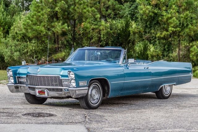 1968 Blue Cadillac Fleetwood Convertible