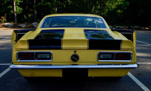 1968 Daytona Yellow/Black Racing Stripes Chevrolet Camaro Sedan