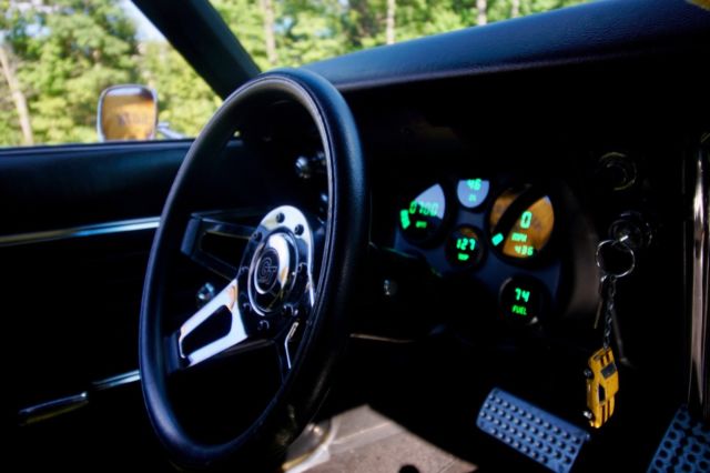 1968 Daytona Yellow/Black Racing Stripes Chevrolet Camaro Sedan