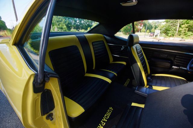 1968 Daytona Yellow/Black Racing Stripes Chevrolet Camaro Sedan