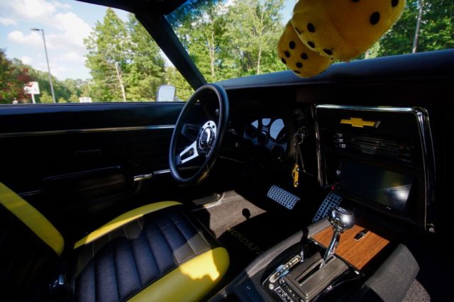 1968 Daytona Yellow/Black Racing Stripes Chevrolet Camaro Sedan