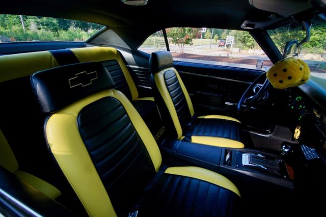 1968 Daytona Yellow/Black Racing Stripes Chevrolet Camaro Sedan