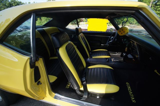 1968 Daytona Yellow/Black Racing Stripes Chevrolet Camaro Sedan