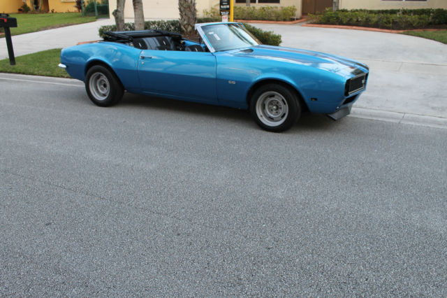 1968 Blue Chevrolet Camaro Convertible