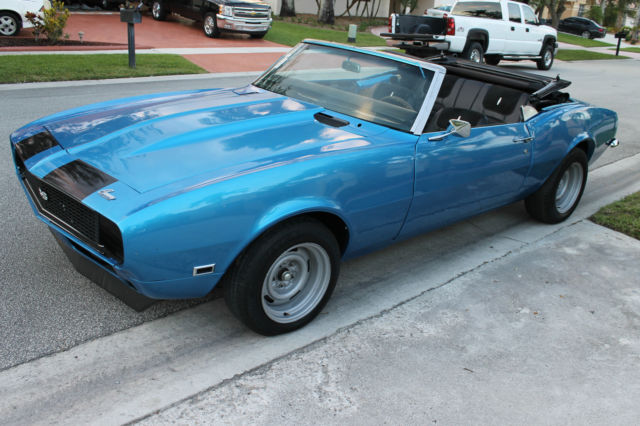 1968 Blue Chevrolet Camaro Convertible