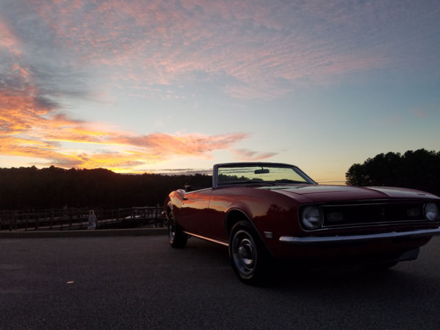 1968 Red Chevrolet Camaro Convertible
