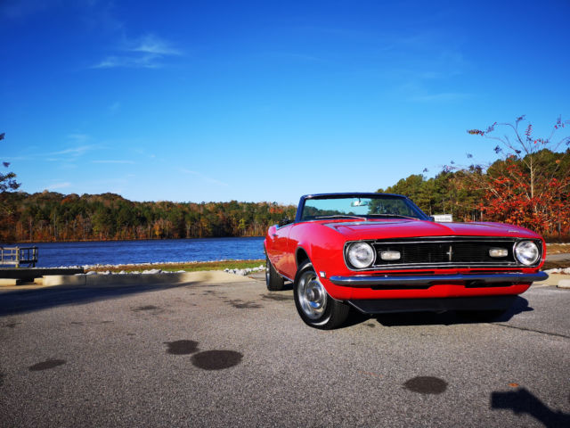 1968 Red Chevrolet Camaro Convertible