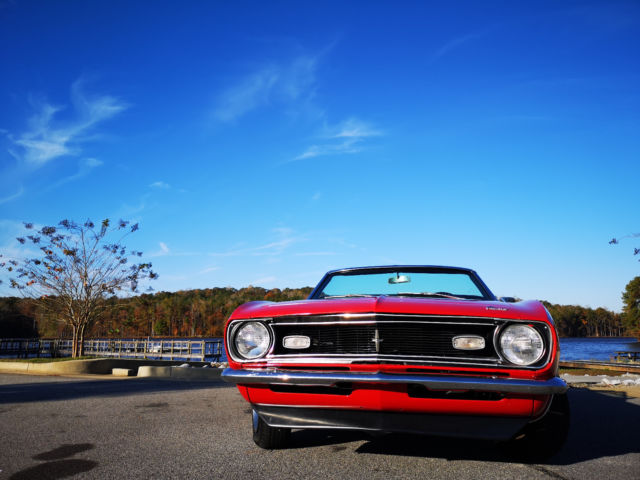 1968 Red Chevrolet Camaro Convertible