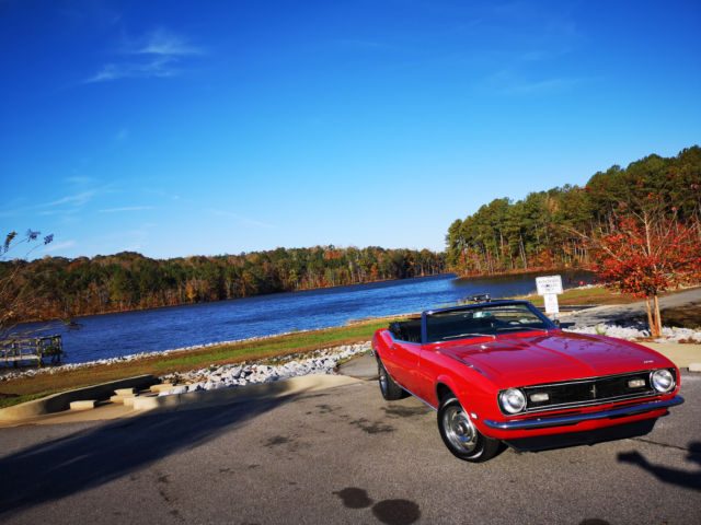 1968 Red Chevrolet Camaro Convertible