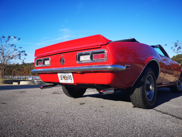 1968 Red Chevrolet Camaro Convertible