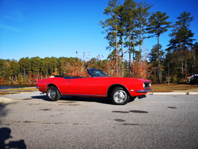 1968 Red Chevrolet Camaro Convertible