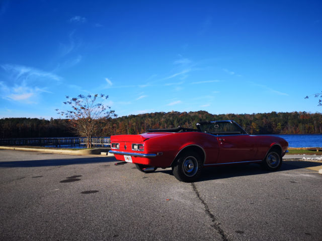 1968 Red Chevrolet Camaro Convertible