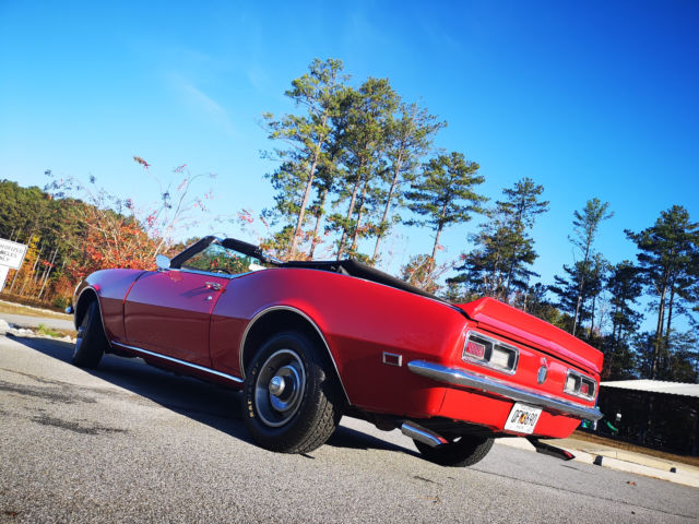 1968 Red Chevrolet Camaro Convertible