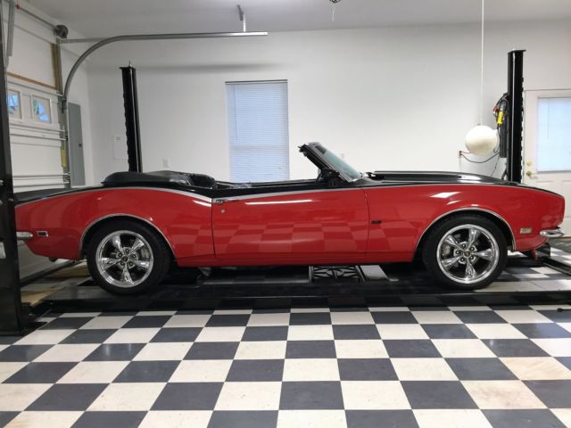 1968 Red and Black Chevrolet Camaro Convertible