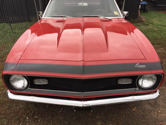 1968 Red Chevrolet Camaro Convertible