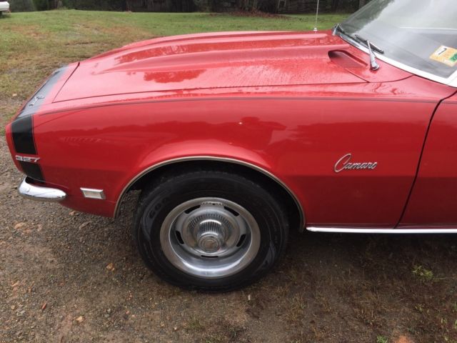 1968 Red Chevrolet Camaro Convertible