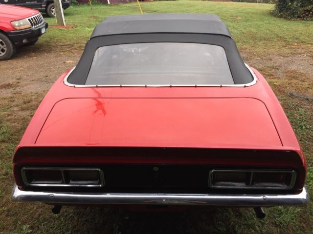 1968 Red Chevrolet Camaro Convertible