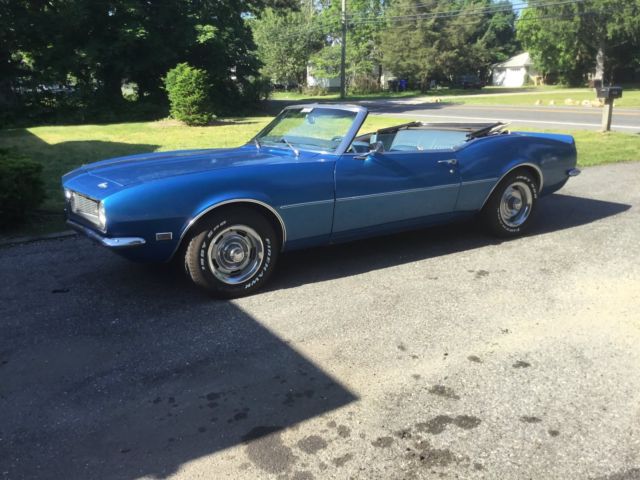 1968 Blue Chevrolet Camaro Convertible