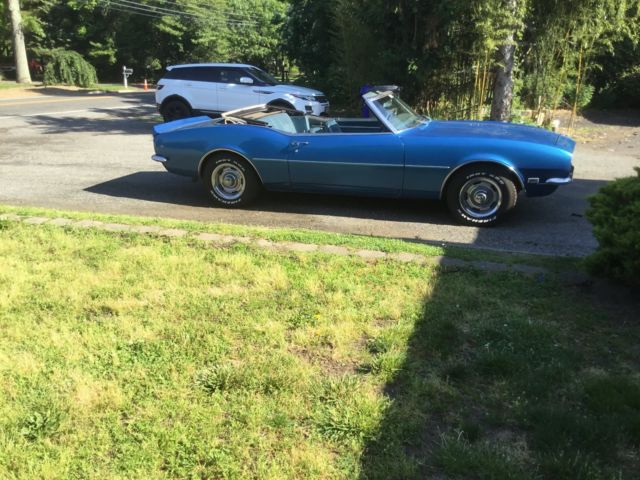 1968 Blue Chevrolet Camaro Convertible