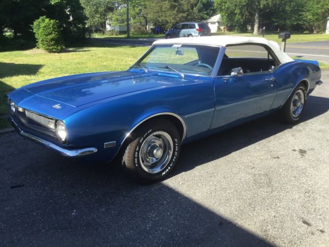 1968 Blue Chevrolet Camaro Convertible