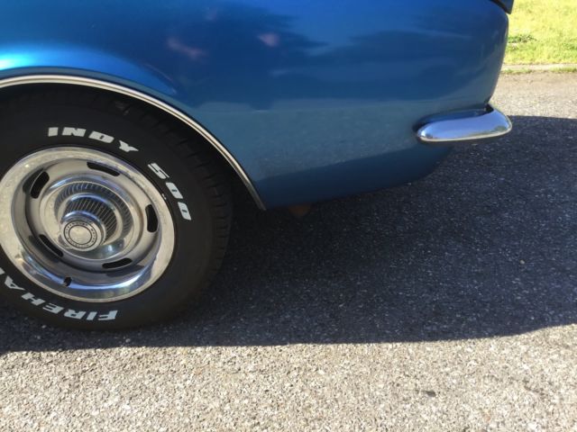 1968 Blue Chevrolet Camaro Convertible