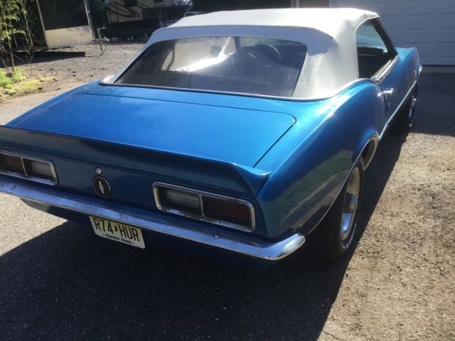 1968 Blue Chevrolet Camaro Convertible