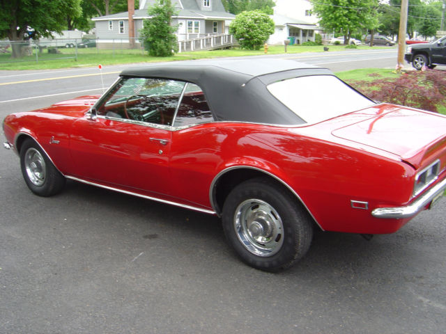 1968 Red Chevrolet Camaro Convertible