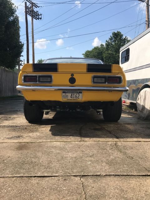 1968 Yellow Chevrolet Camaro Sport coupe