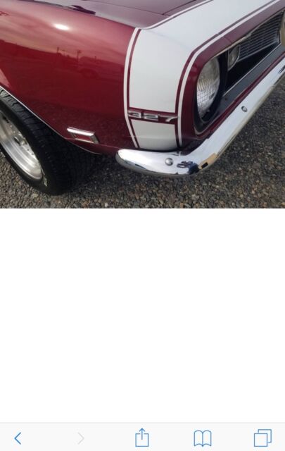 1968 Burgundy Chevrolet Camaro Coupe