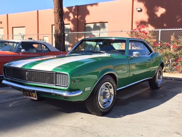 1968 Green Chevrolet Camaro Convertible