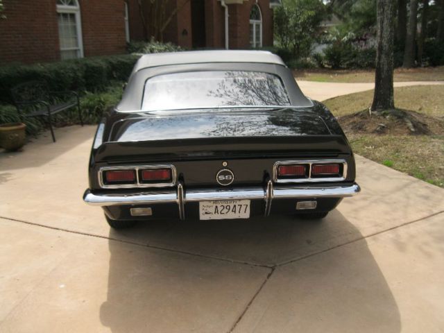 1968 Black Chevrolet Camaro Convertible