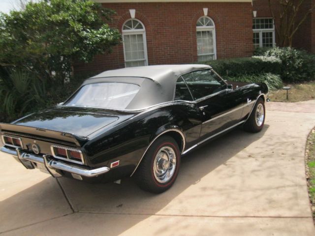 1968 Black Chevrolet Camaro Convertible